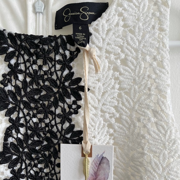 Jessica Simpson Fit & Flare Dress Sleeveless Lace Top Size 6 - Picture 11 of 11